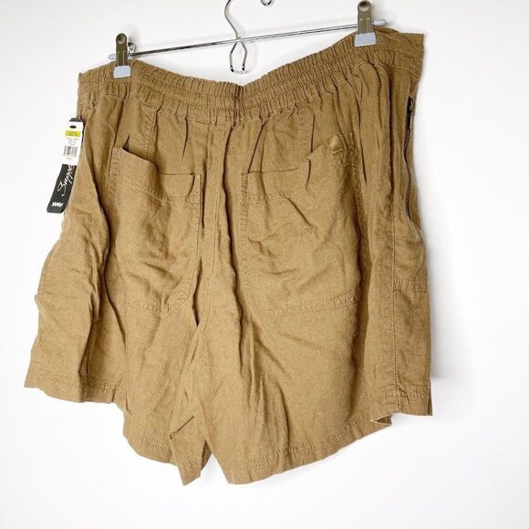 SUPPLIES BY UNIONBAY Sybil Linen Blend Solid Short - Picture 8 of 12